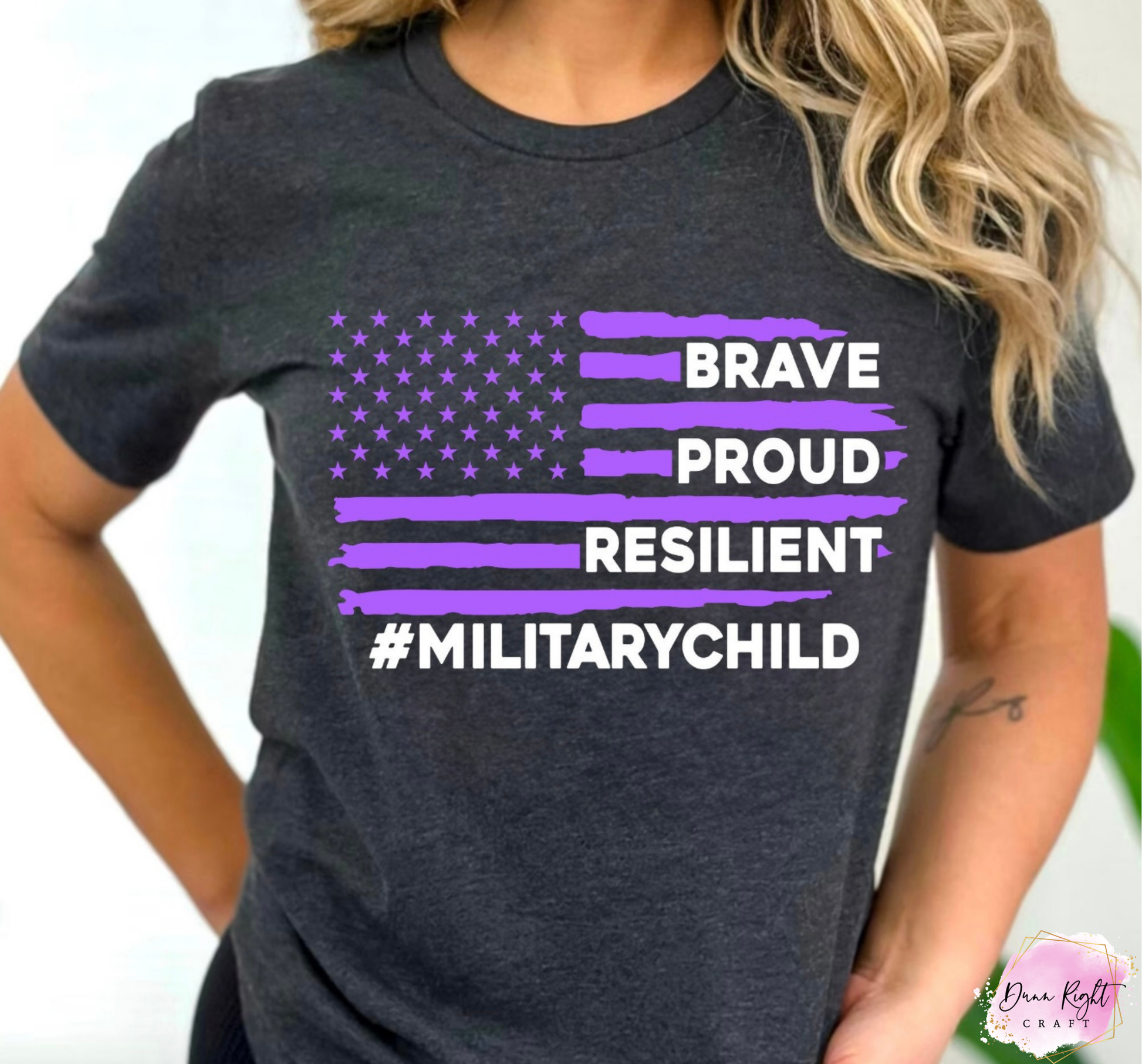 Brave Proud Resilient Military Child Shirt - Dunn Right Craft