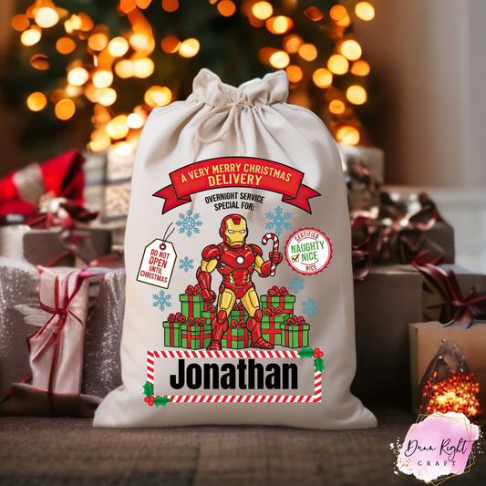 Iron Man Personalized Christmas Sack