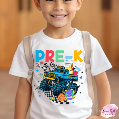Retro Monster Truck Back To School