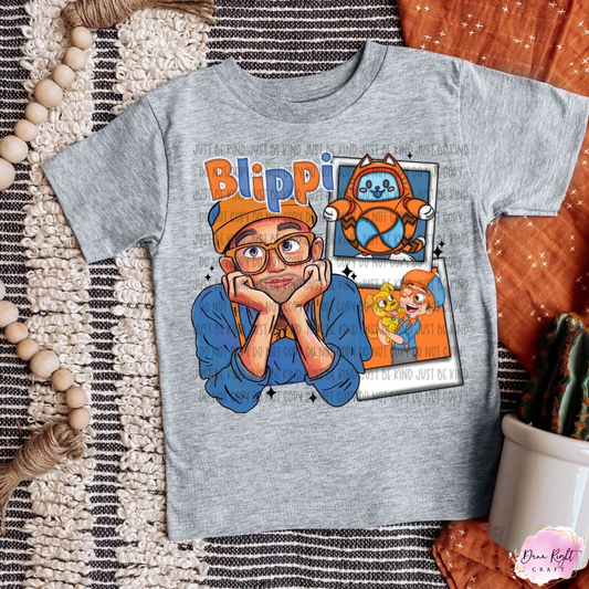 Blippi Inspired Polaroid Kids Tee - Dunn Right Craft