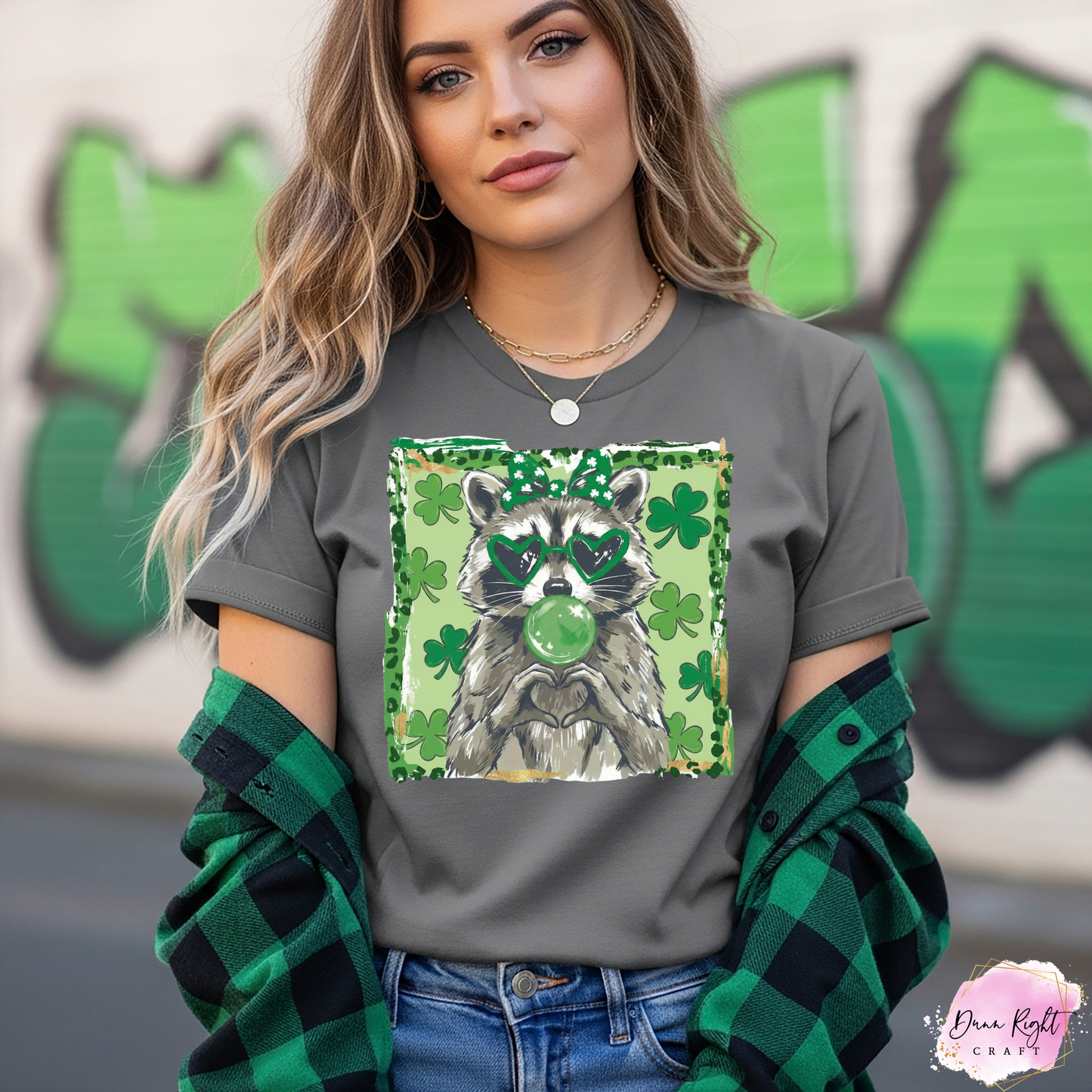 St Patrick's Day Raccoon Shirt - Dunn Right Craft