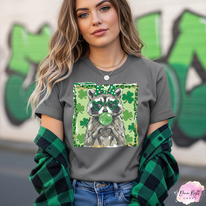 St Patrick's Day Raccoon Shirt - Dunn Right Craft
