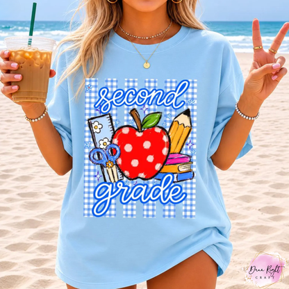 Striped Preppy Back To School Apple