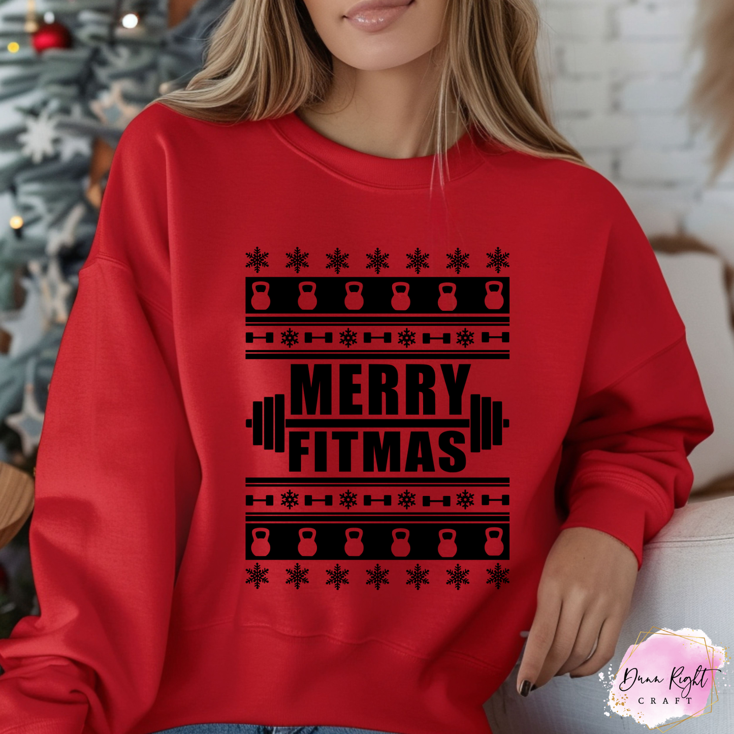 Merry Fitmas Christmas Gym Sweatshirt