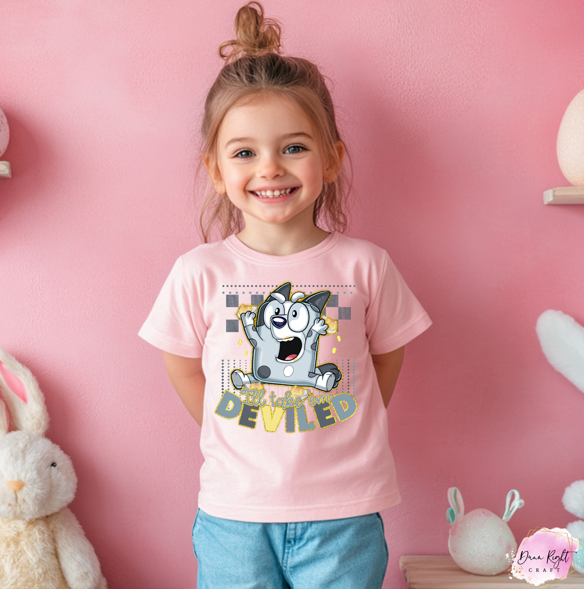 Huntrix Easter Shirt - Girls Bunny Ears - Dunn Right Craft