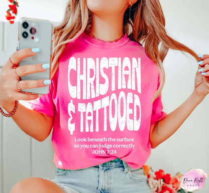 Christian & Tattooed Adult Shirt