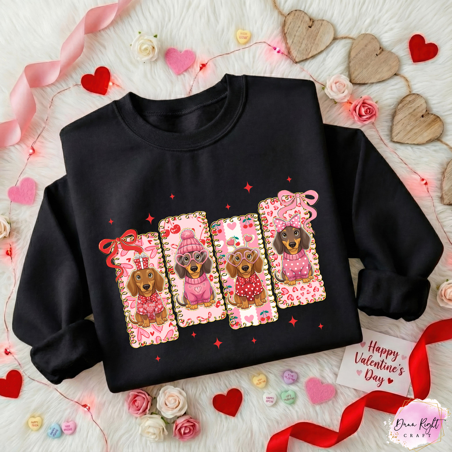 Valentine Dogs Sweatshirt - Dunn Right Craft