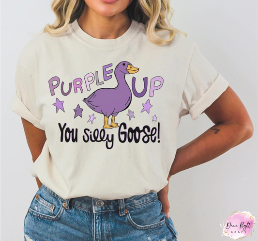 Purple Up You Silly Goose Military Kids Shirt - Dunn Right Craft