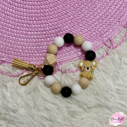 Koala Beaded Keychain Wristlet - Dunn Right Craft