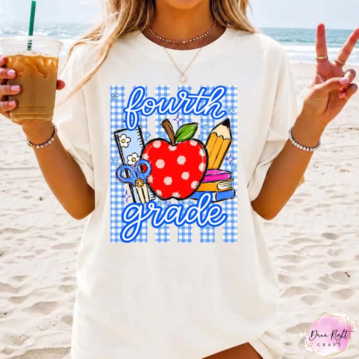 Striped Preppy Back To School Apple