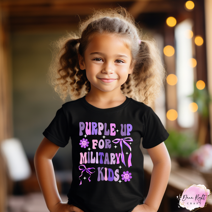 Bows Flower Purple Up For Military Kids - Dunn Right Craft