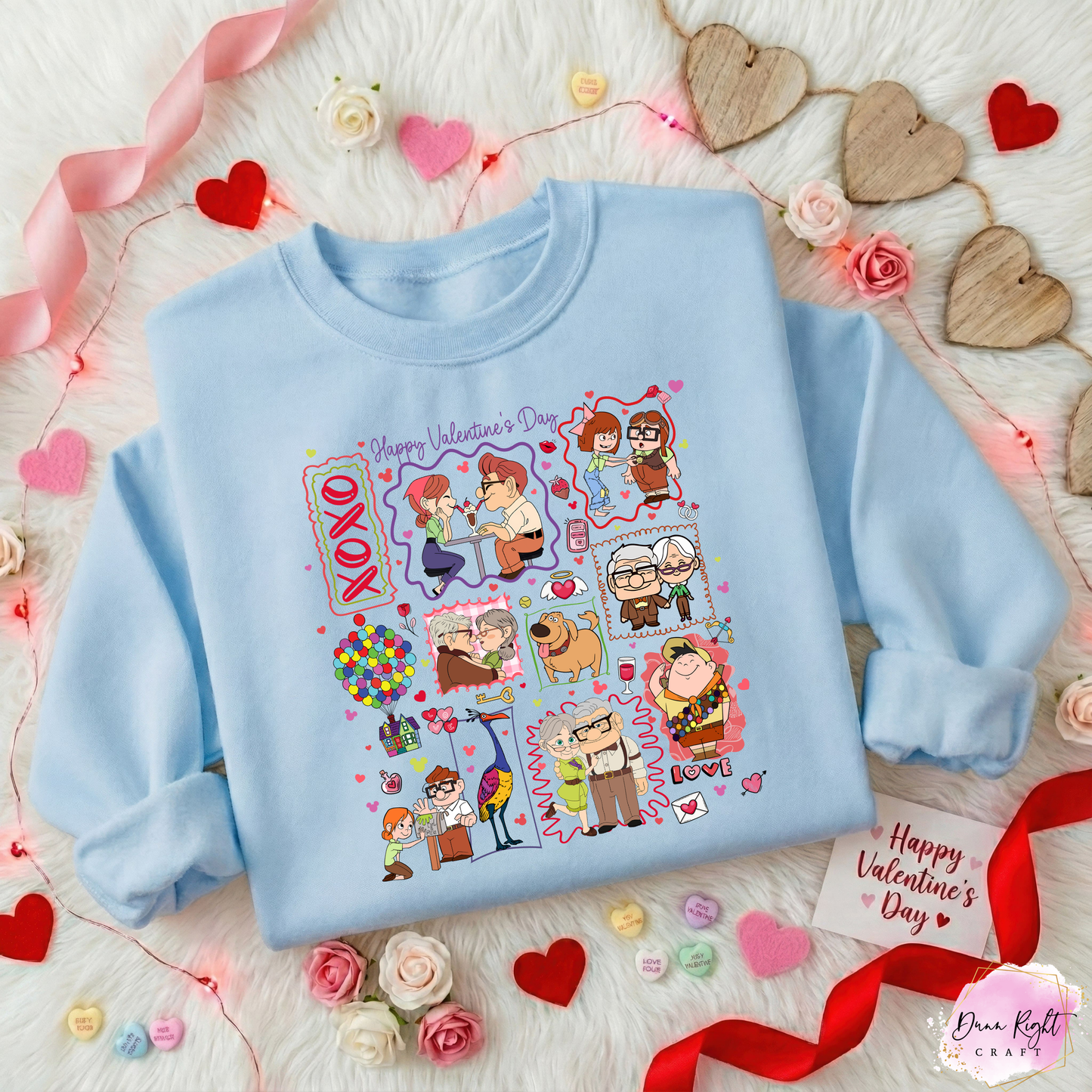 Up Movie Valentine Sweatshirt - Dunn Right Craft