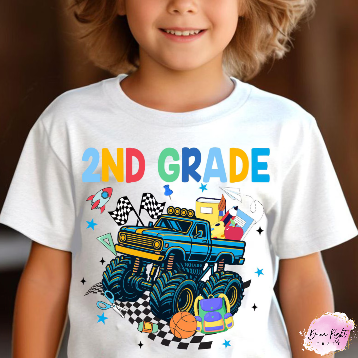 Retro Monster Truck Back To School