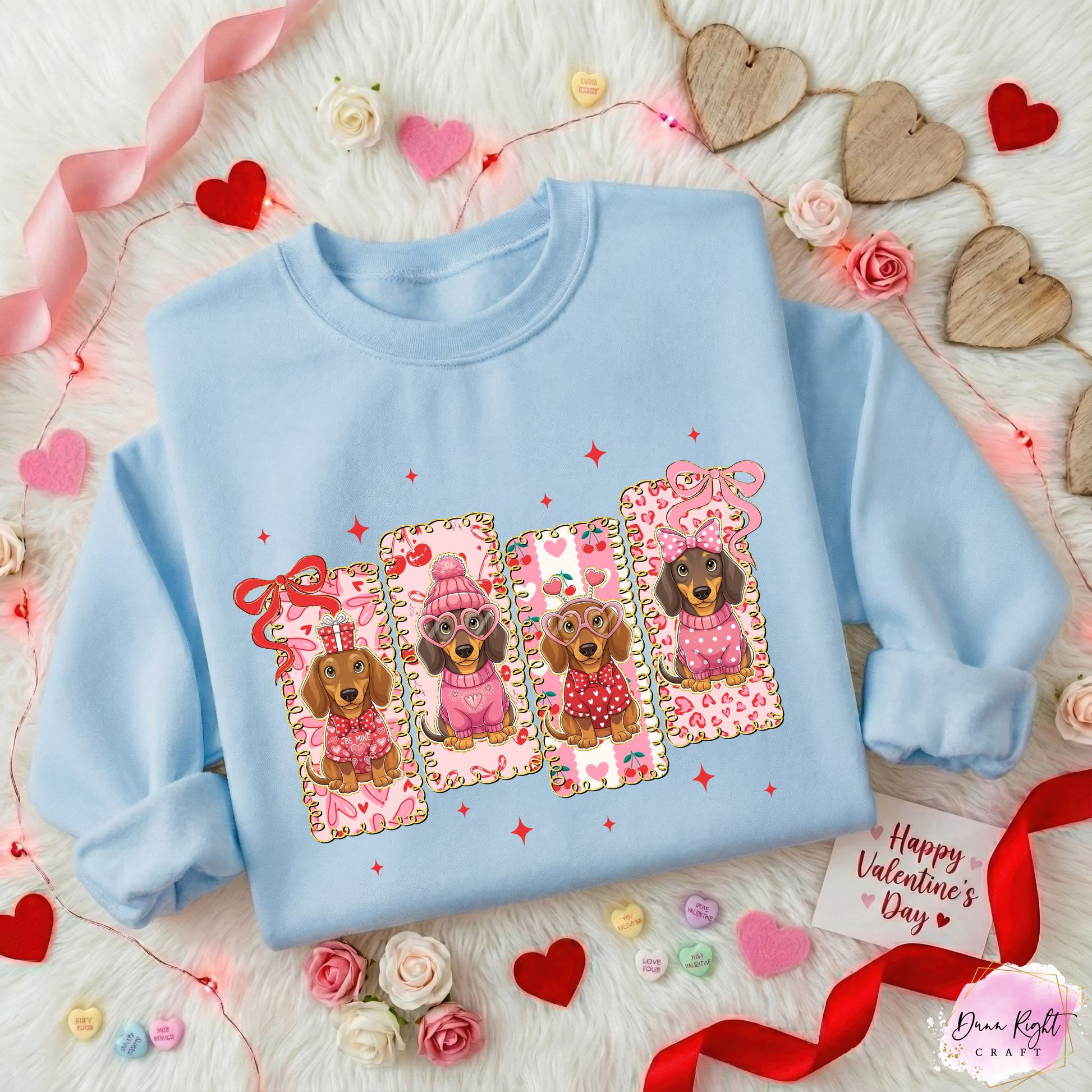 Valentine Dogs Sweatshirt - Dunn Right Craft