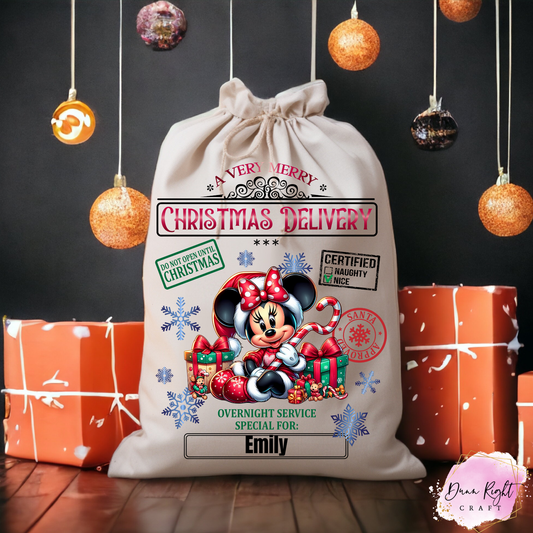 Minnie Mouse Personalized Christmas Sack