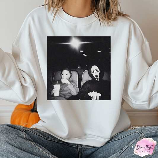 Michael Myers and Ghostface at the Movies Sweatshirt
