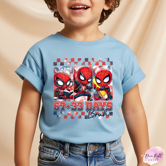 Spider-Man 100 Days Bruh School Shirt