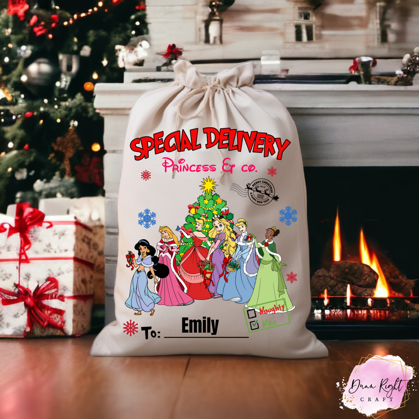 Disney Princess Personalized Christmas Sack