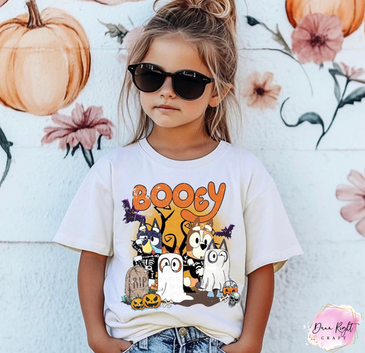 Bluey Booey Halloween Kids Shirt