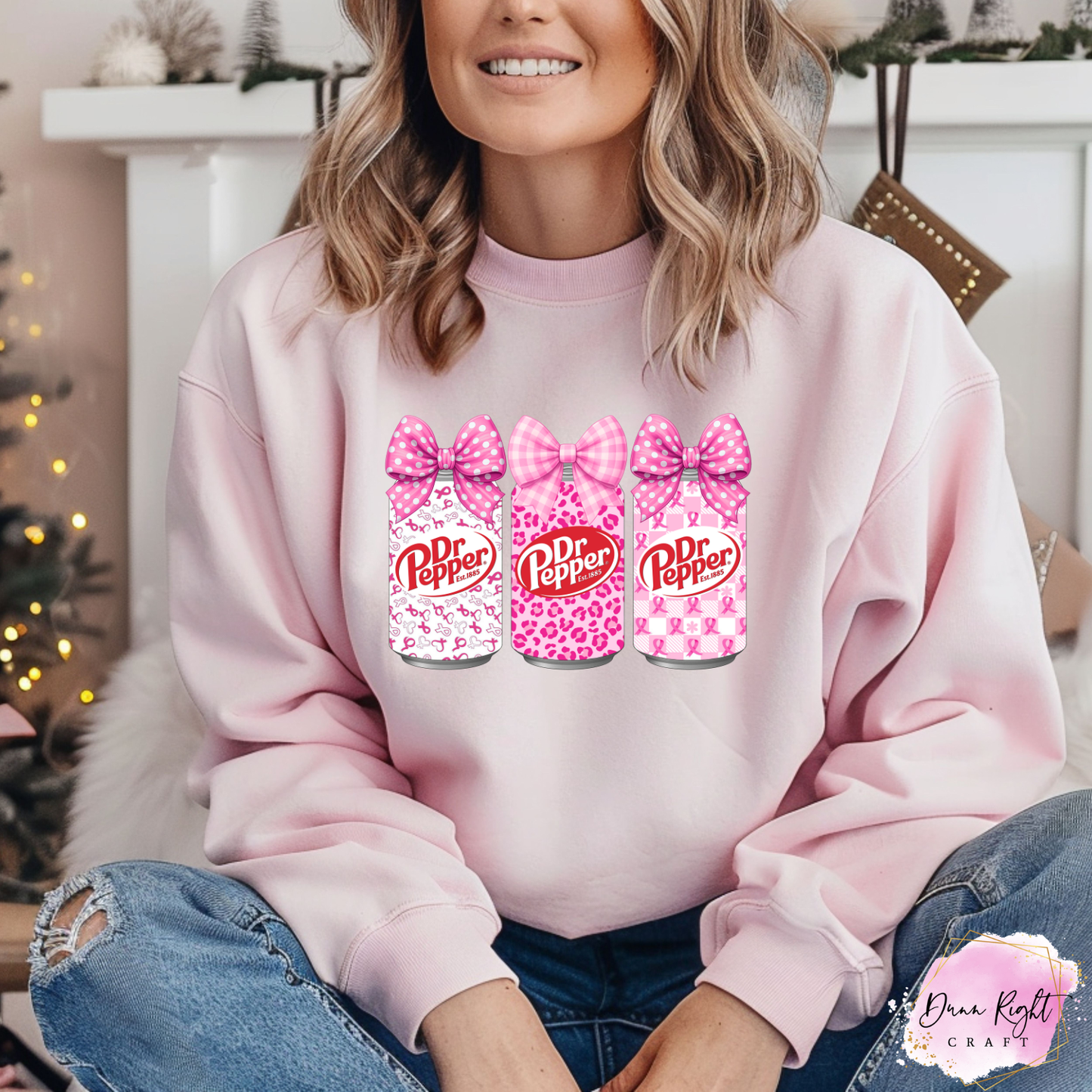 Dr Pepper Bow Cans Sweatshirt