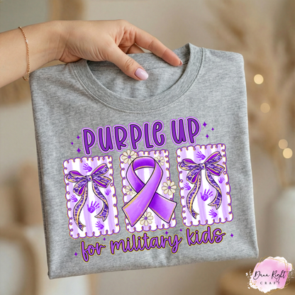 Bows Ribbon Purple Up Shirt - Dunn Right Craft
