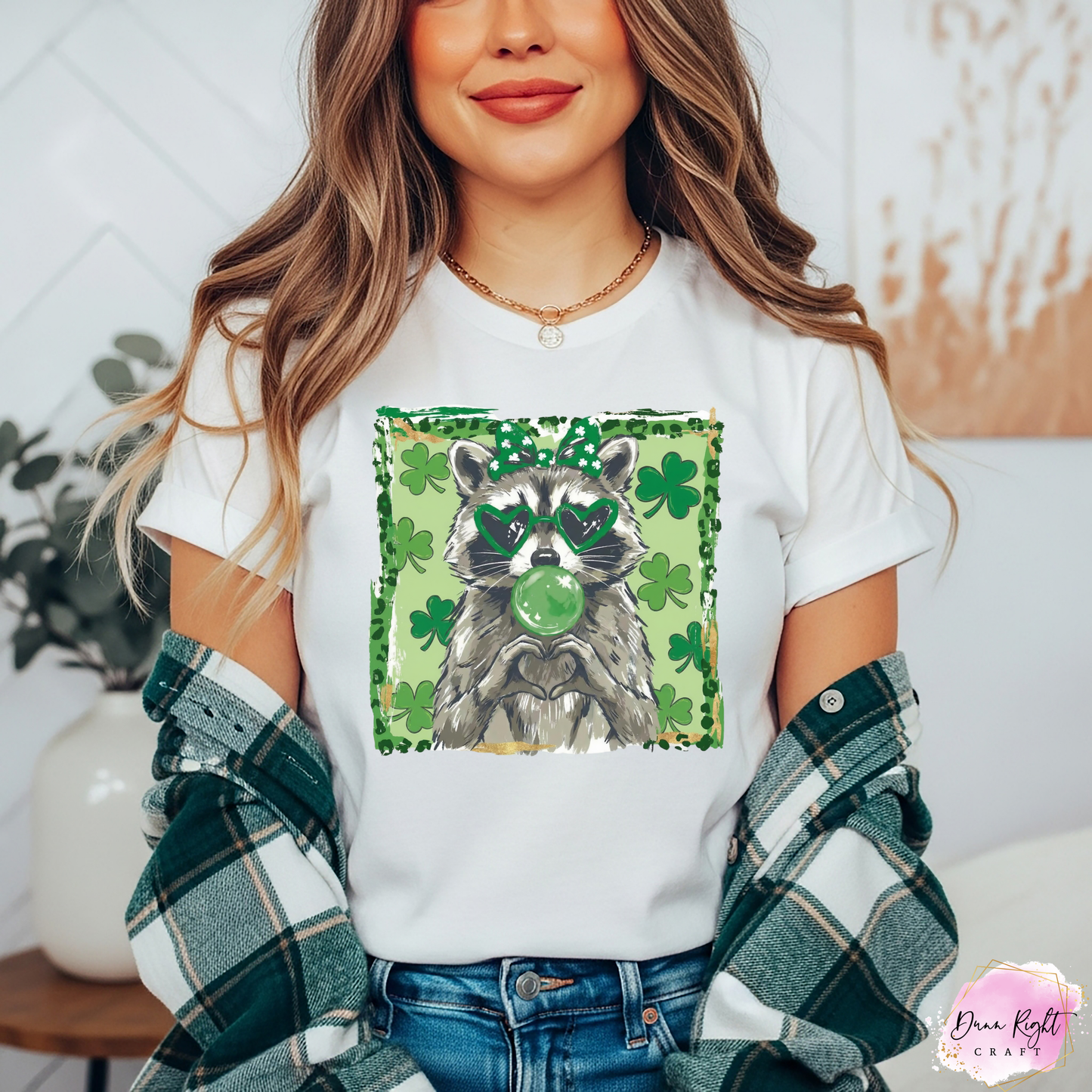 St Patrick's Day Raccoon Shirt - Dunn Right Craft