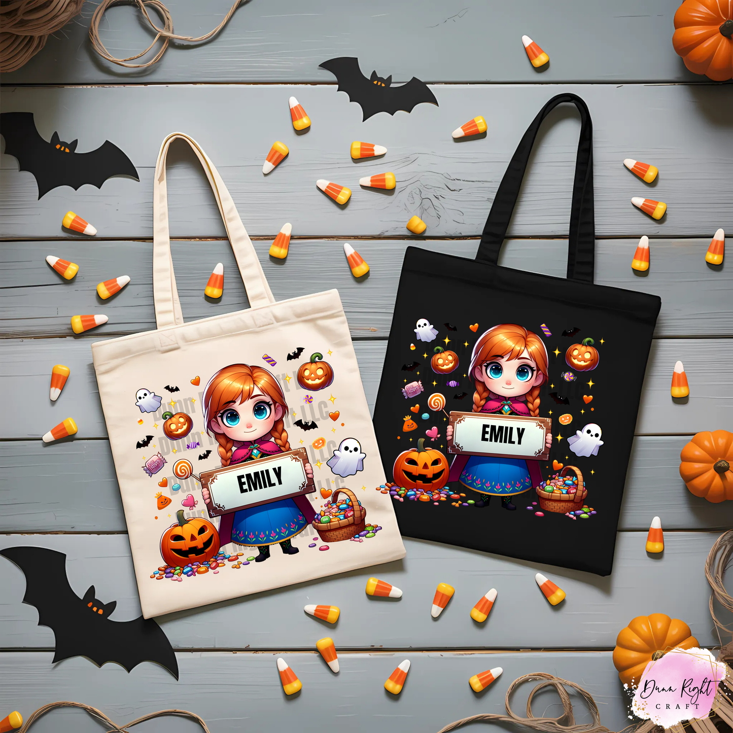 Frozen Inspired Trick or Treat Bag With Name
