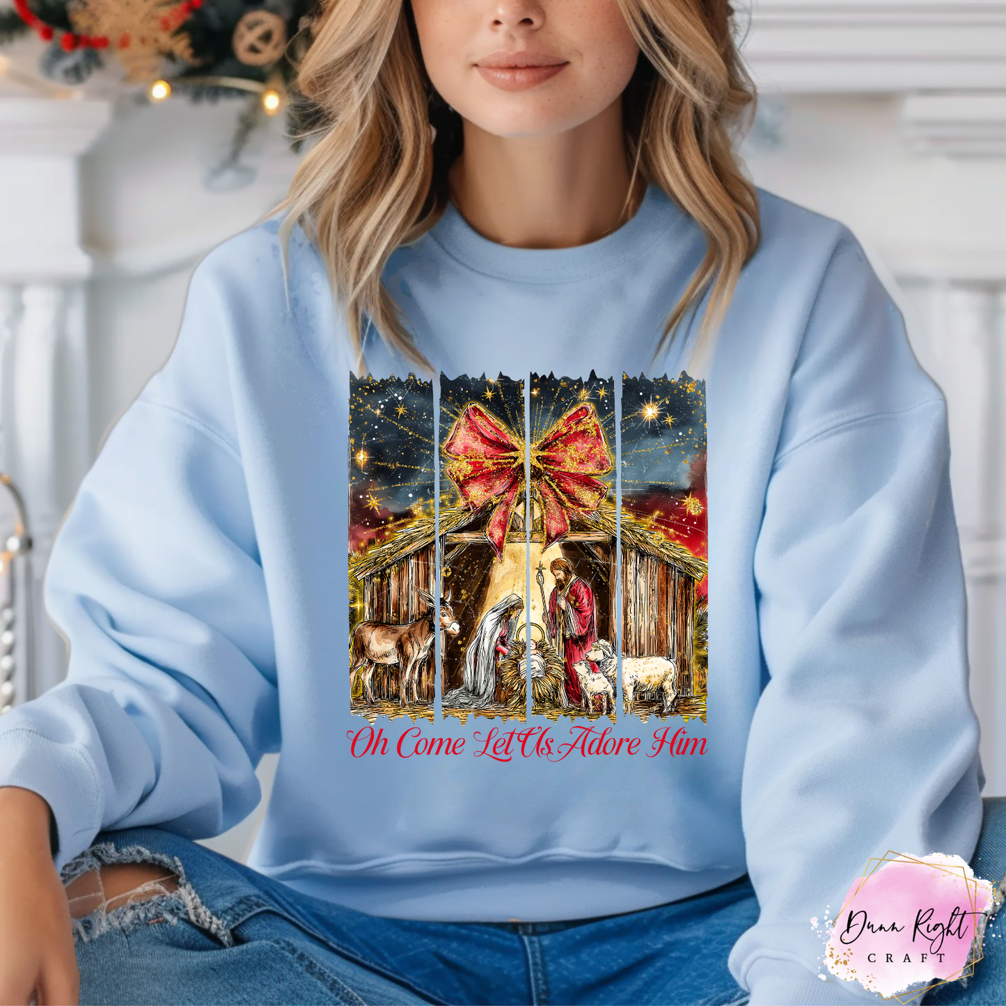 Oh Come Let Us Adore Him Sweatshirt