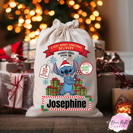 Stitch Personalized Christmas Sack