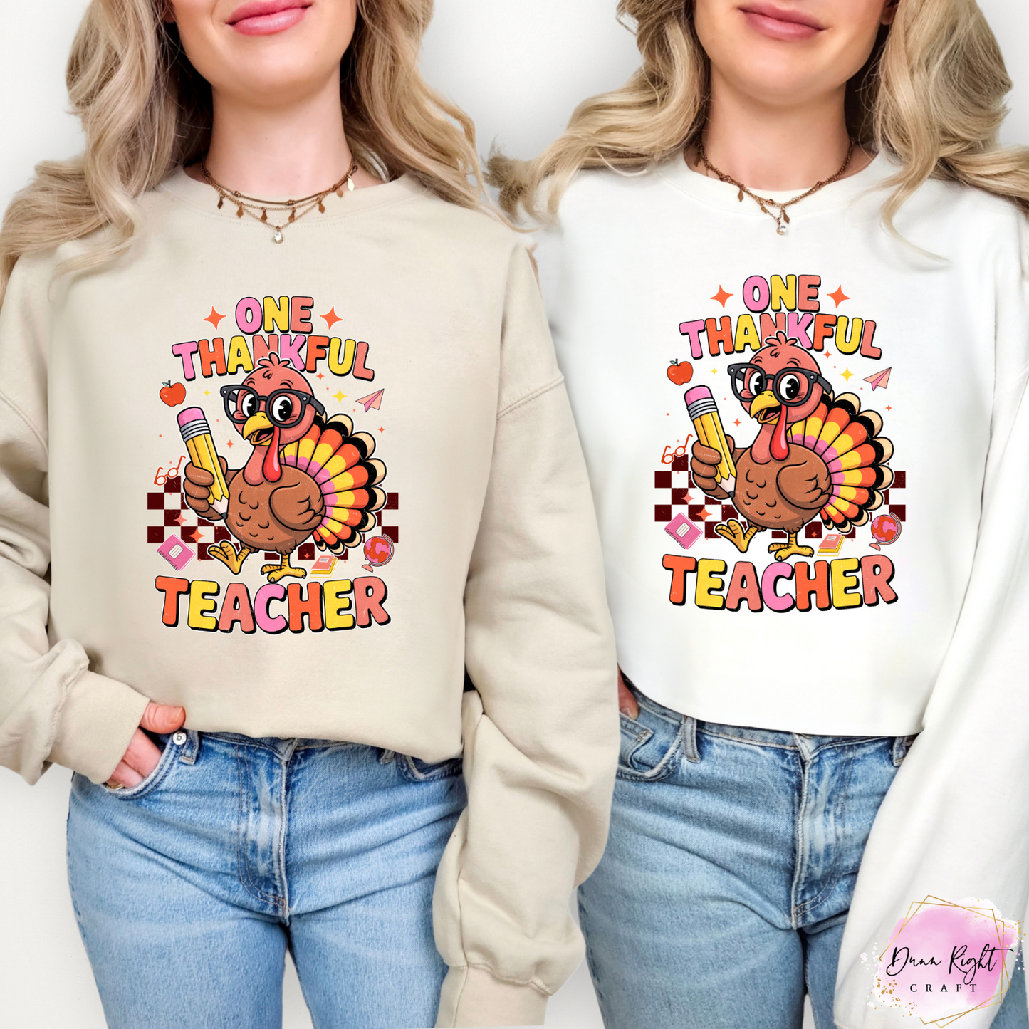 One Thankful Teacher – Thanksgiving Turkey Tee