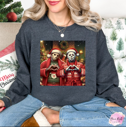 Horror Heart Hands Christmas Sweatshirt - Dunn Right Craft