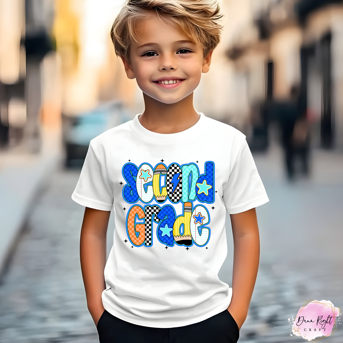 Personalized Back to School Shirt – Bold Star & Lightning Design Tee