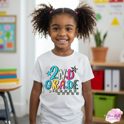 Back to School Shirt – Colorful Grade Graphic Tee for Kids
