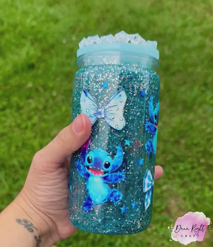 Stitch 16 oz Snowglobe Cup
